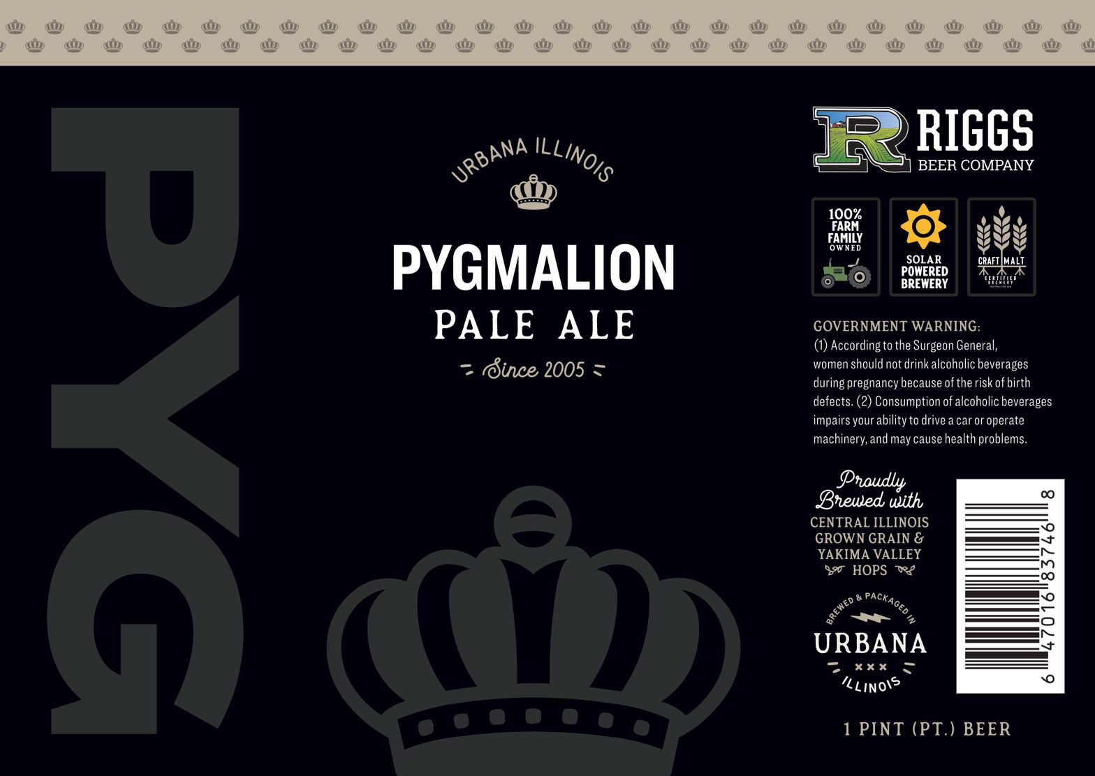 Pygmalion Pale Ale label