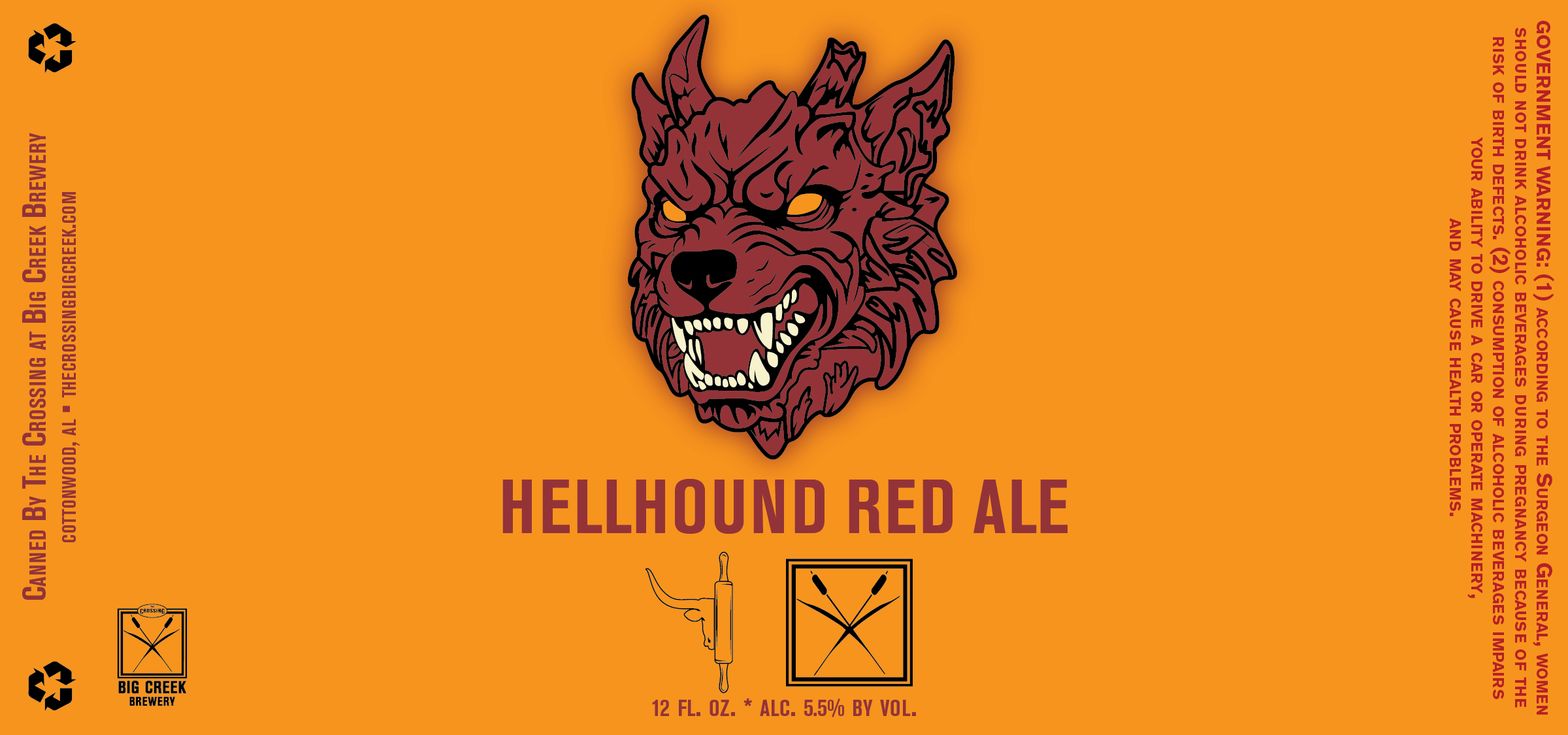 Hellhound Red Ale label