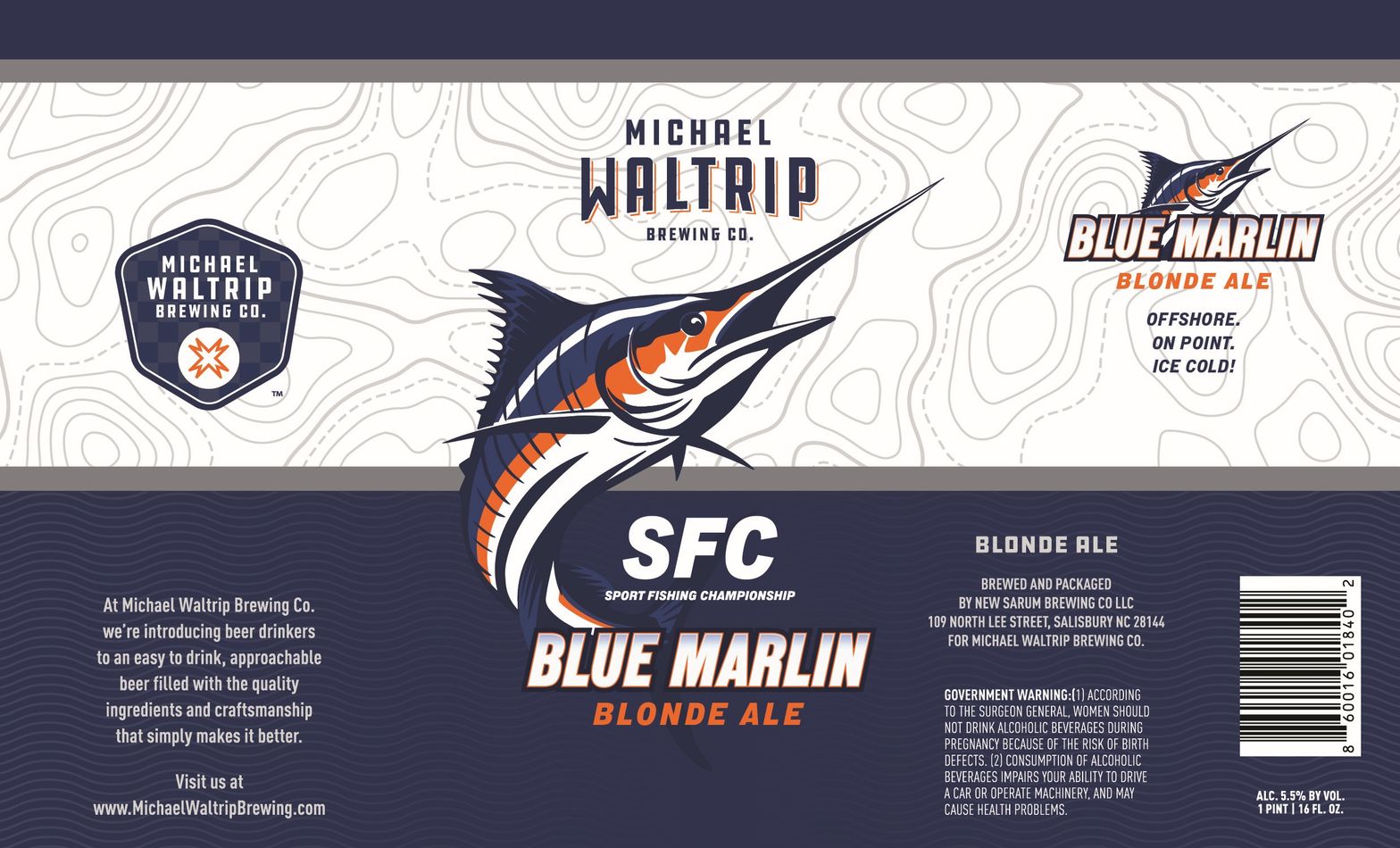 Blue Marlin Blonde Ale label