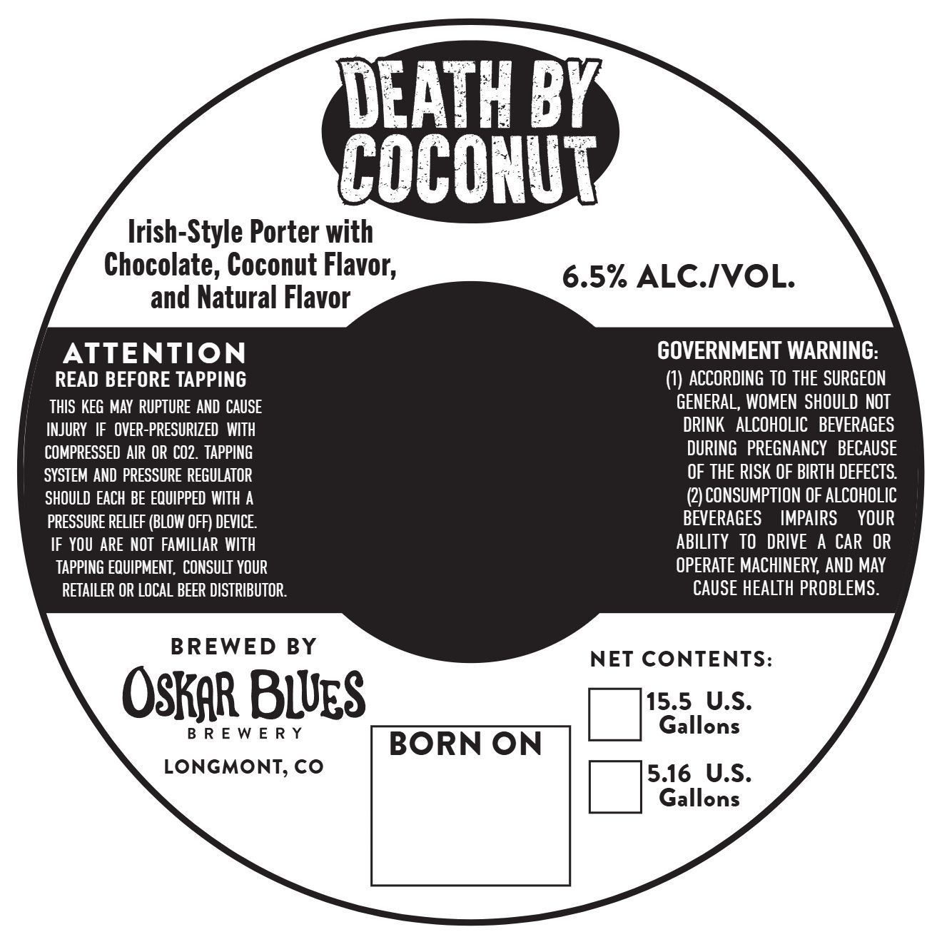 Death By Coconut label