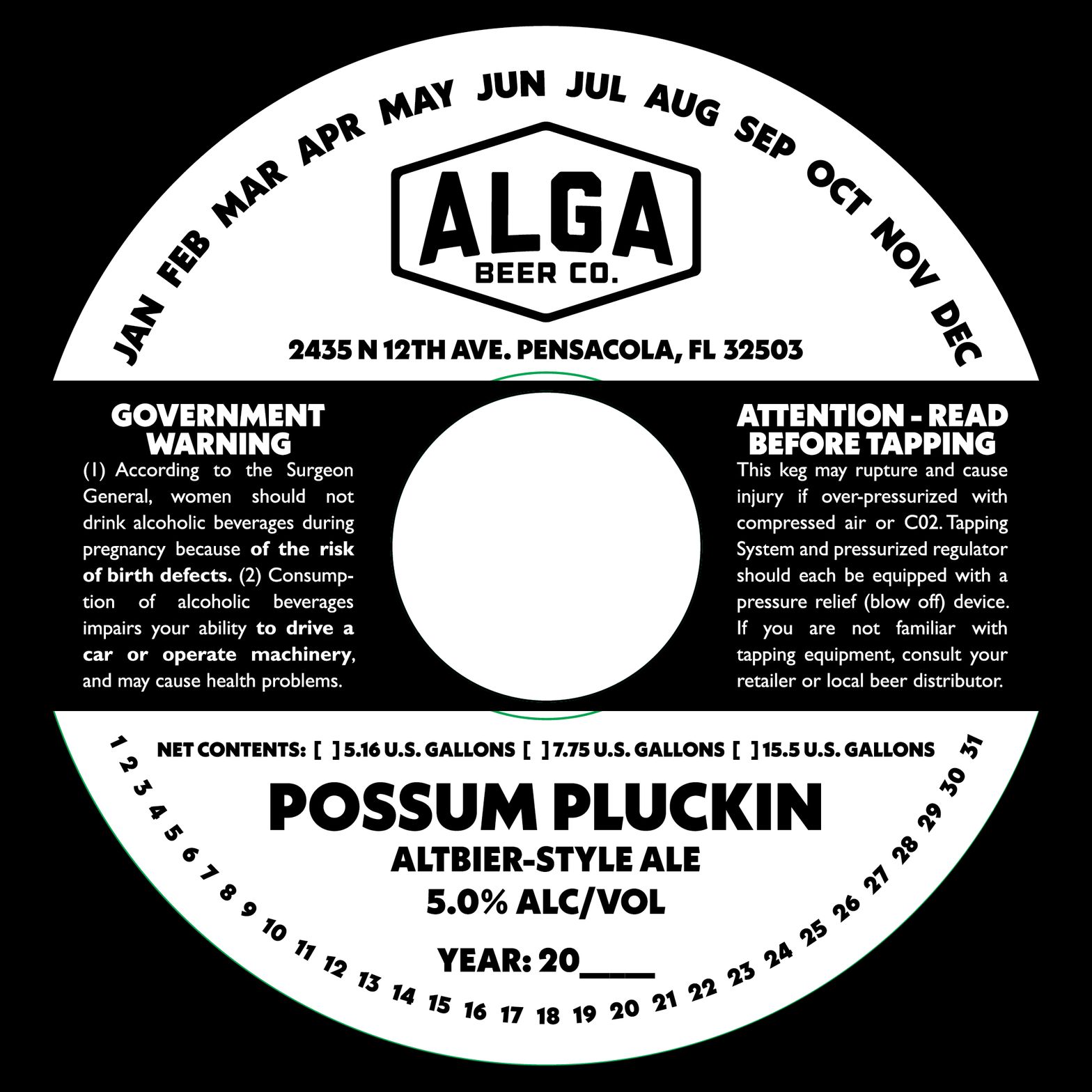 Possum Pluckin label