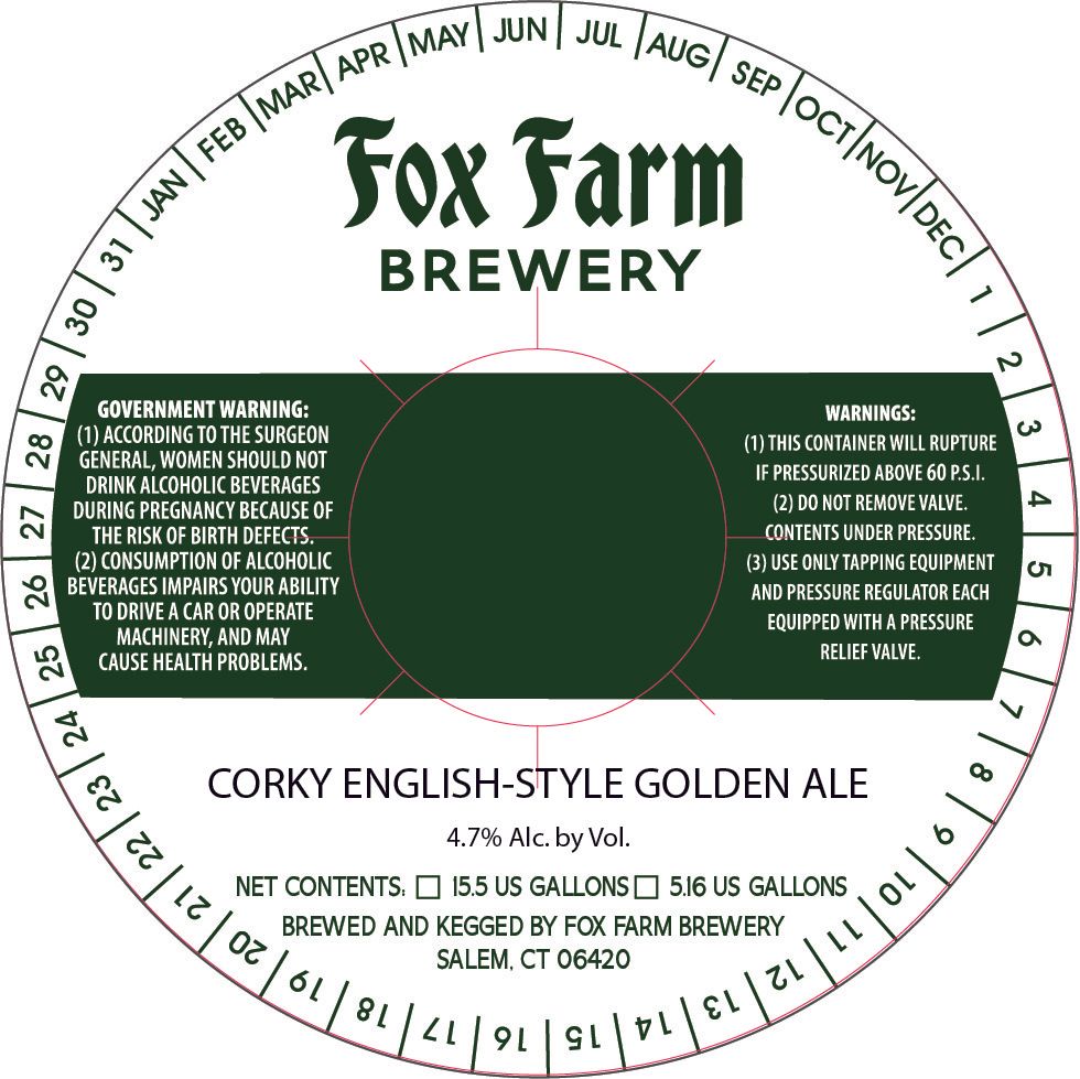 Corky English-Style Golden Ale label