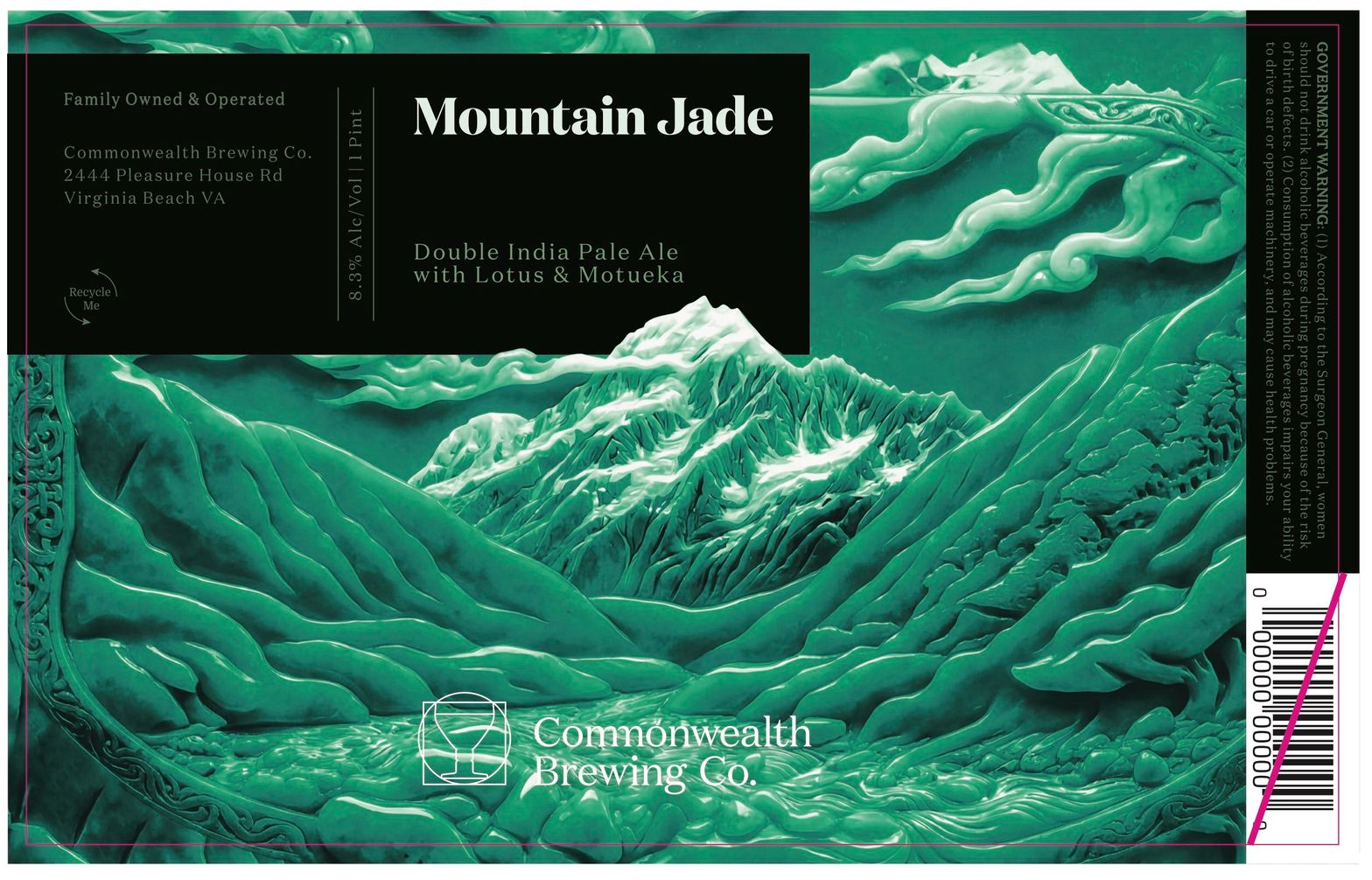 Mountain Jade label