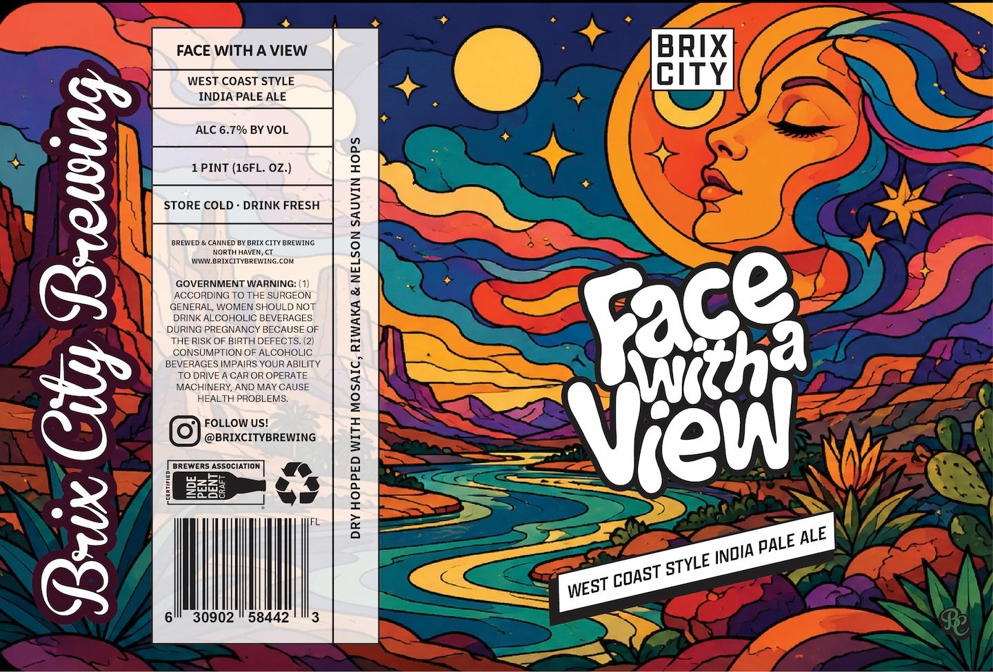 Face With A View label