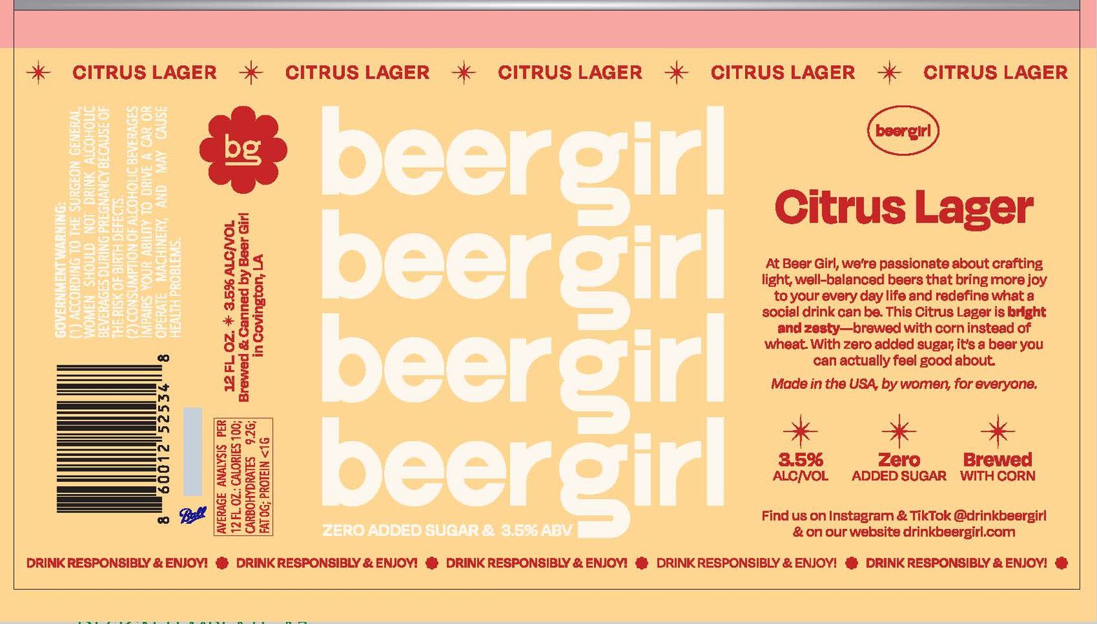 Citrus Lager label