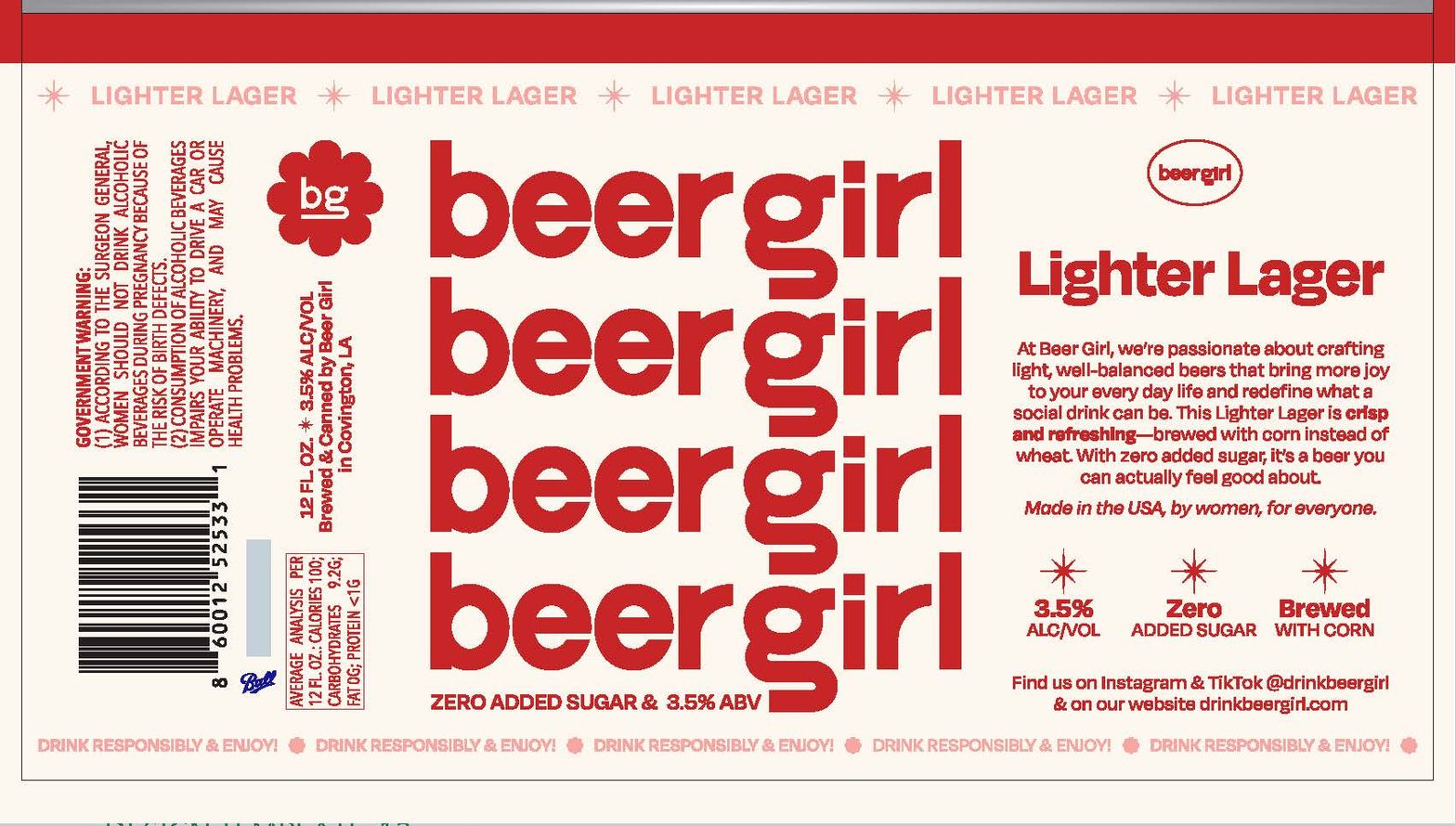 Lighter Lager label