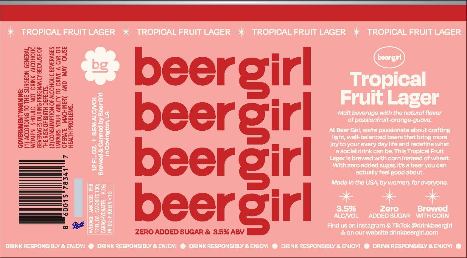 Tropical Fruit Lager label