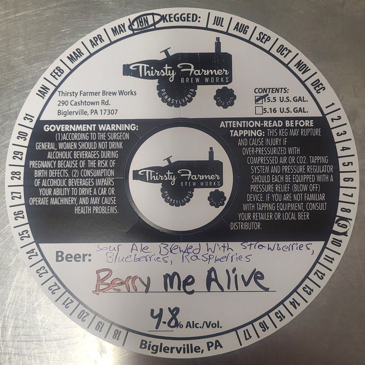 Berry Me Alive label
