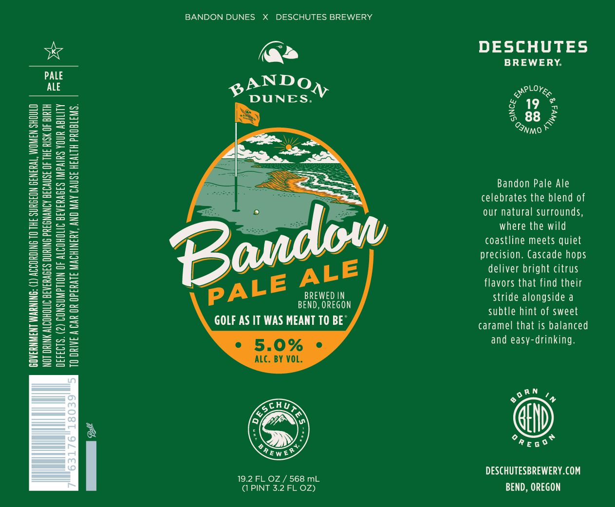 Bandon Pale Ale label
