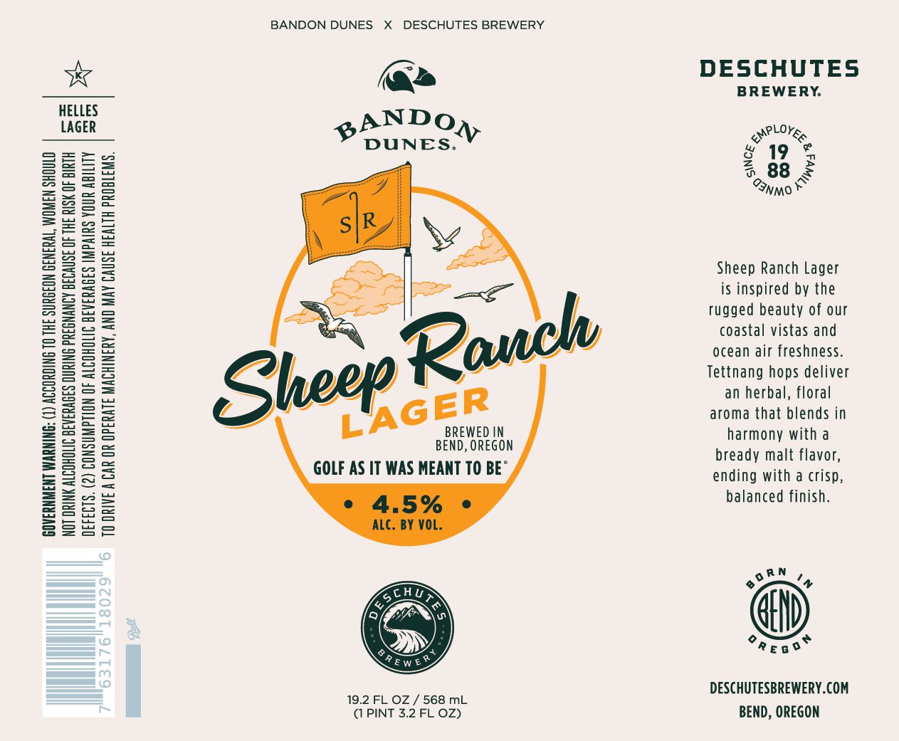 Sheep Ranch Lager label
