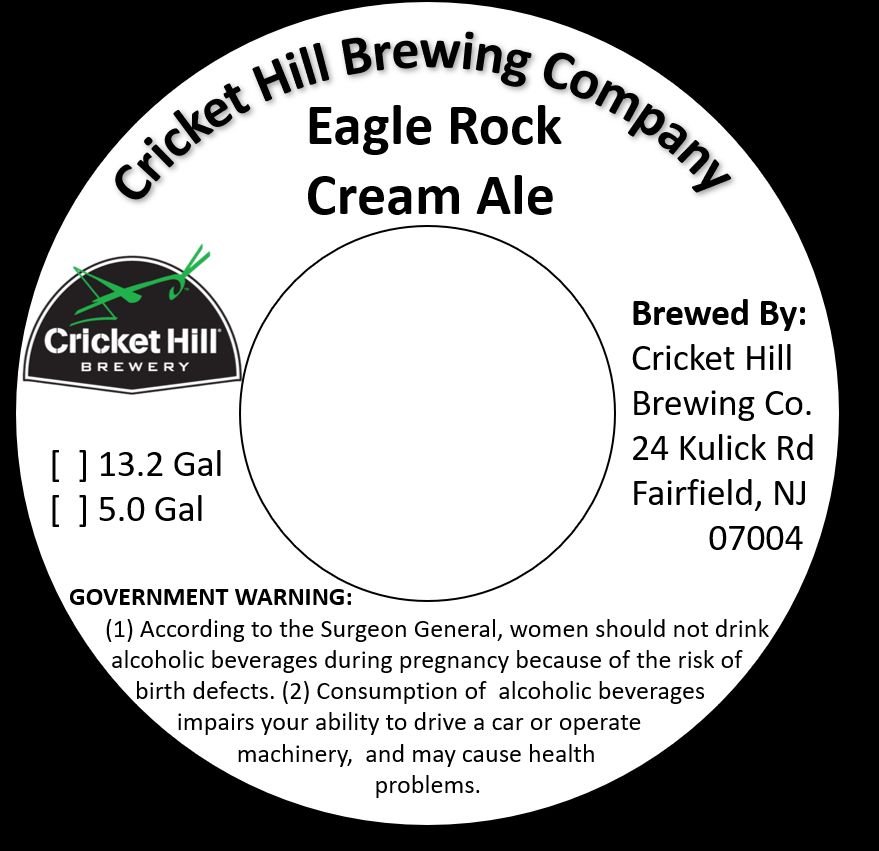 Eagle Rock Cream Ale label