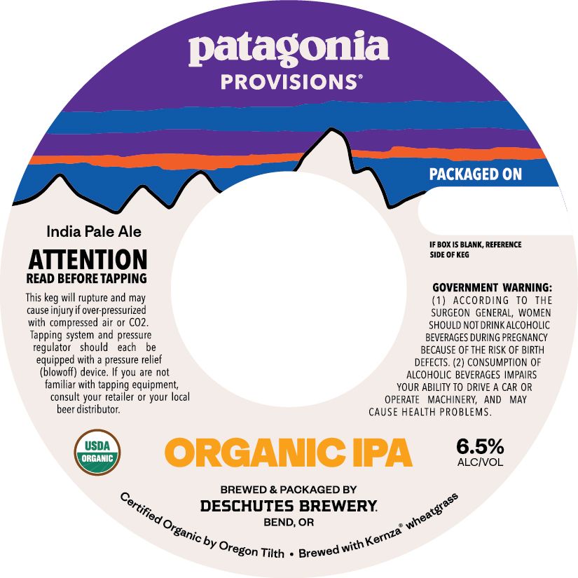 Patagonia Provisions Organic IPA label