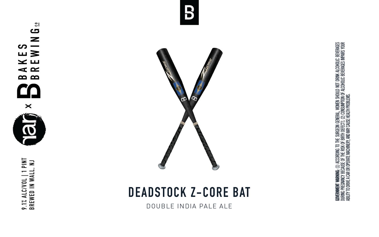 Deadstock Z-Core Bat label