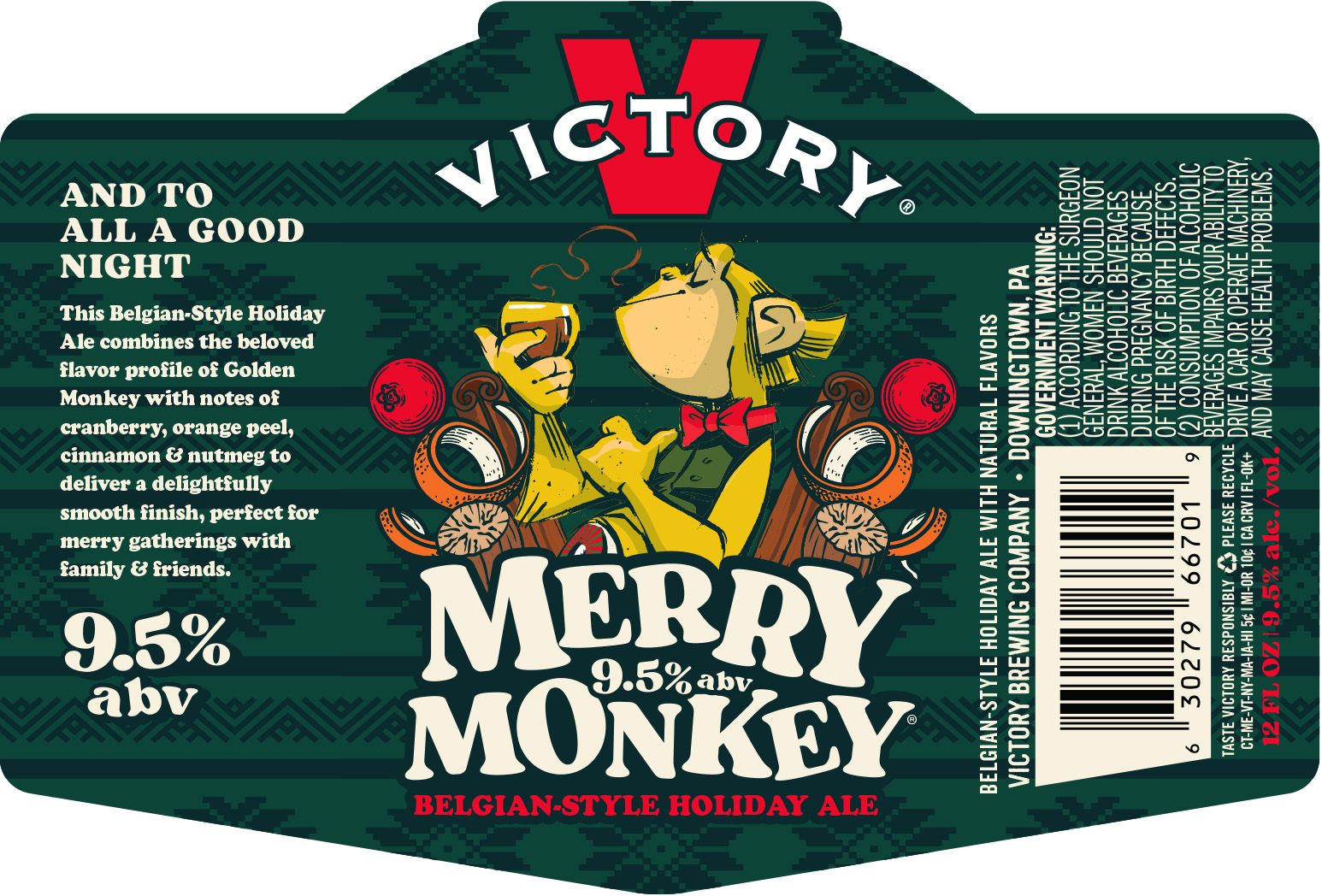 Merry Monkey label