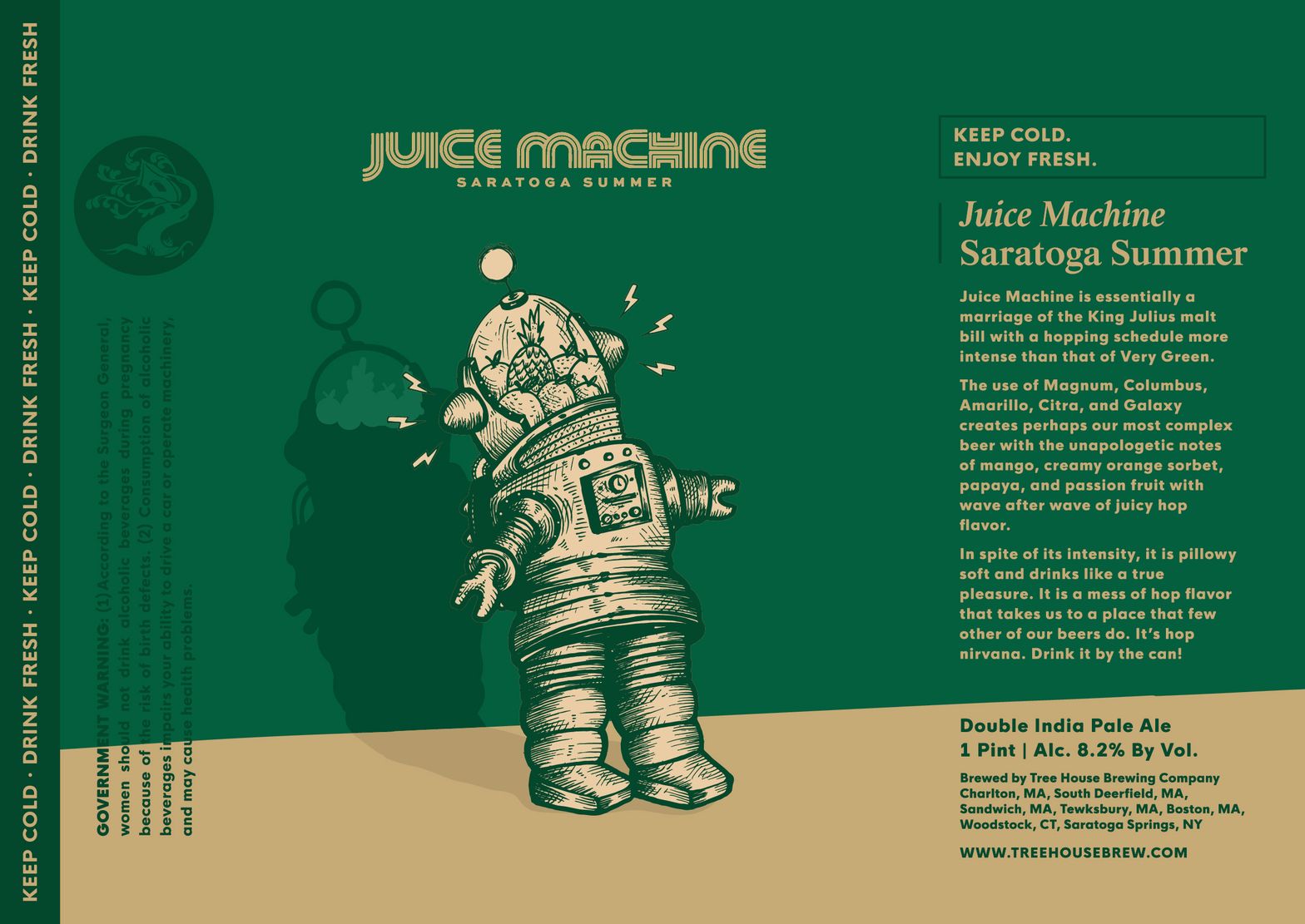 Juice Machine Saratoga Summer label