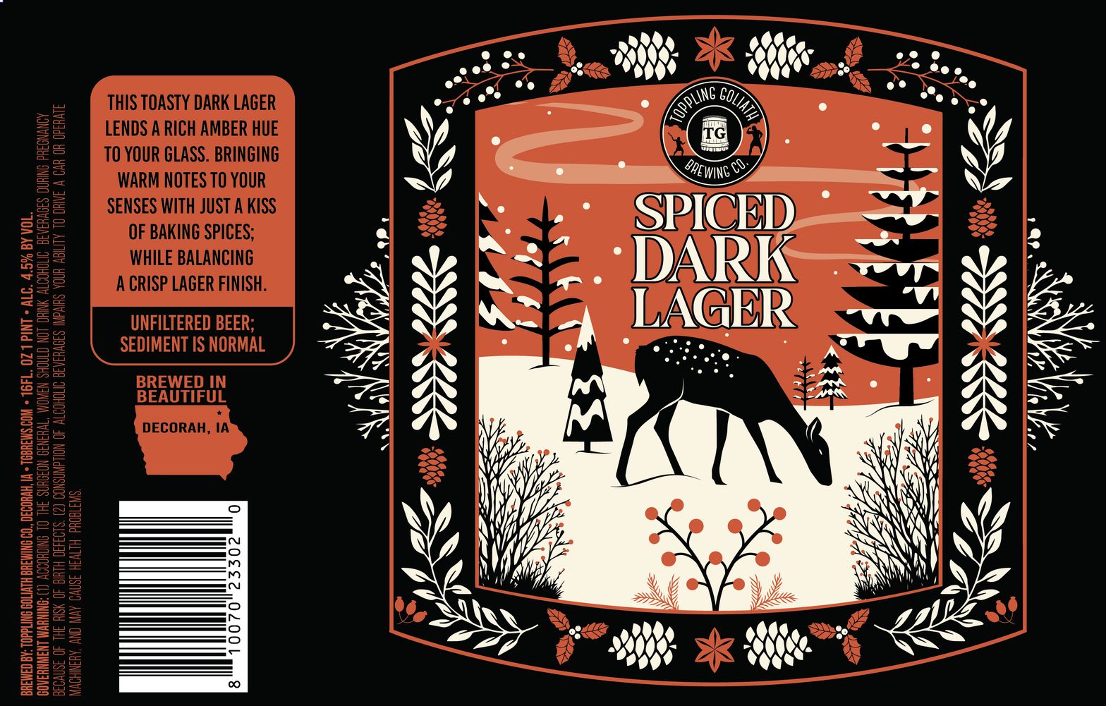 Spiced Dark Lager label