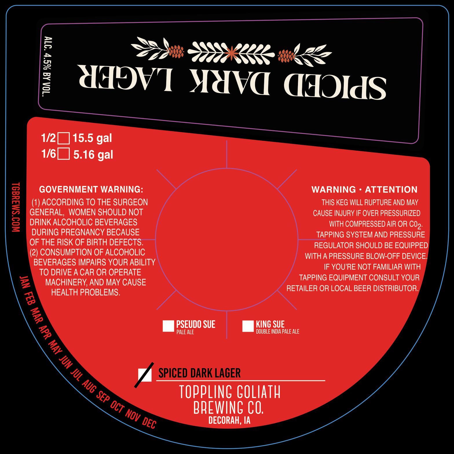 Spiced Dark Lager label