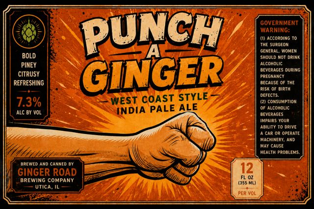 Punch A Ginger label