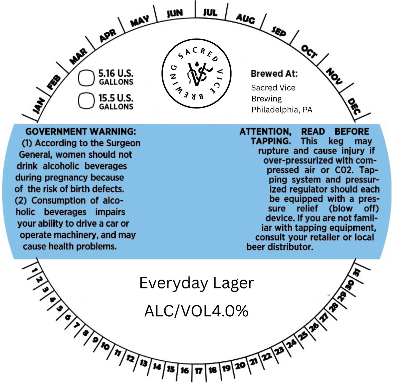 Everyday Lager label