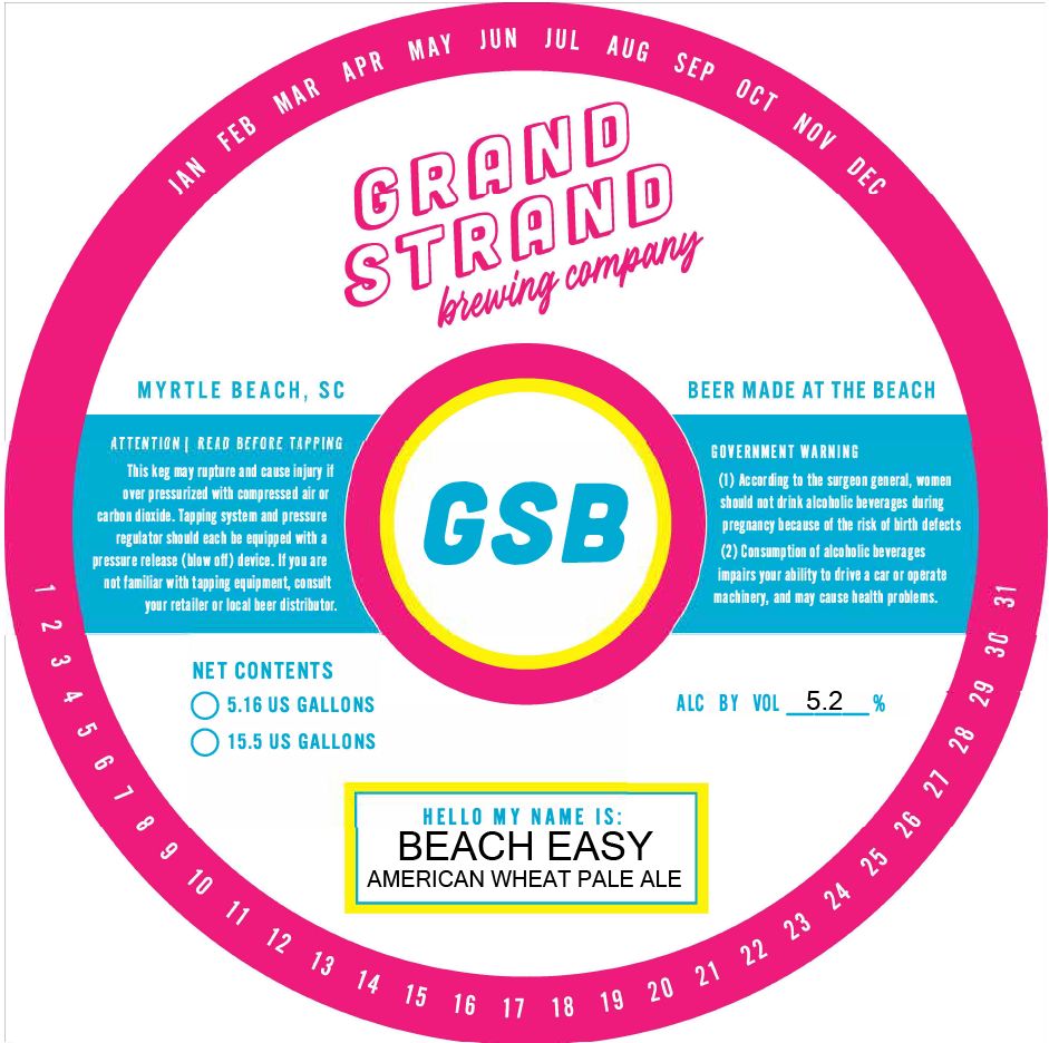 Beach Easy label