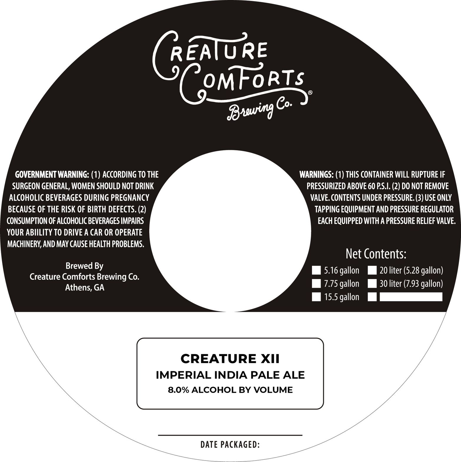 Creature XII label