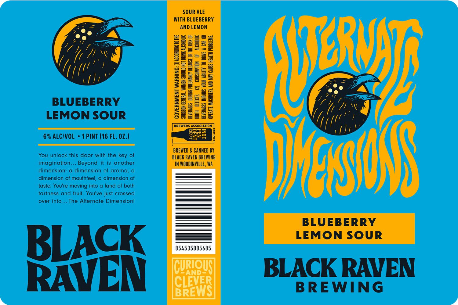 Alternate Dimensions Blueberry Lemon Sour label