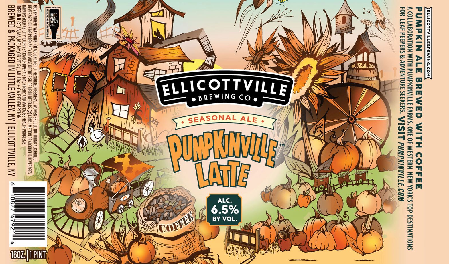 Pumpkinville Latte label