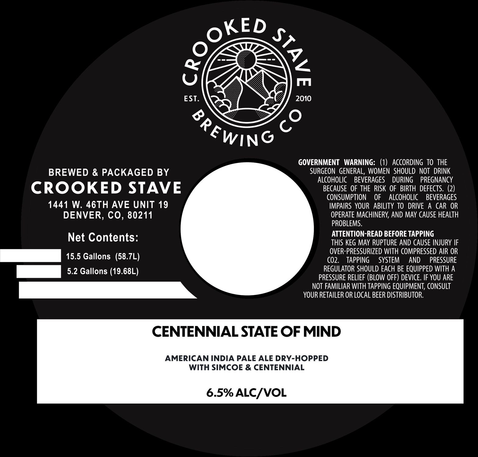 Centennial State of Mind label
