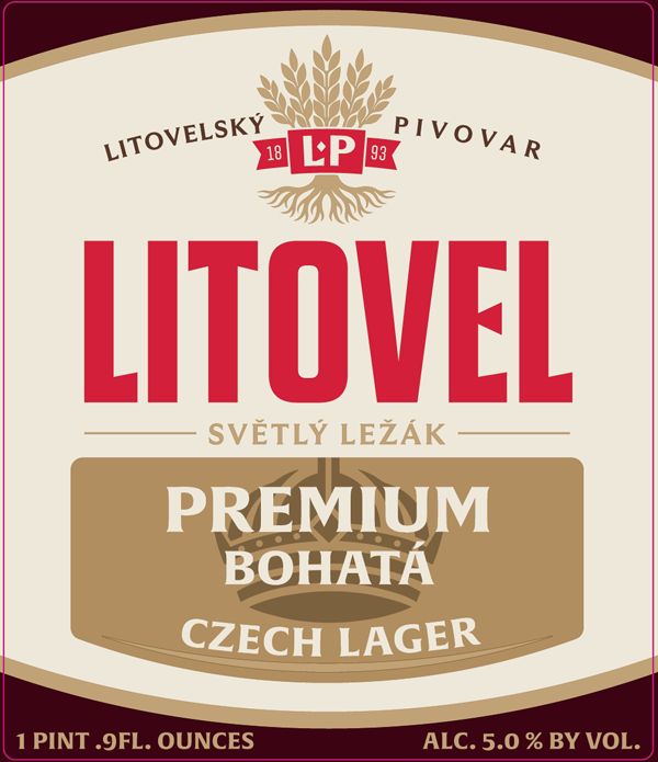Litovel Premium Bohatá Czech Lager label