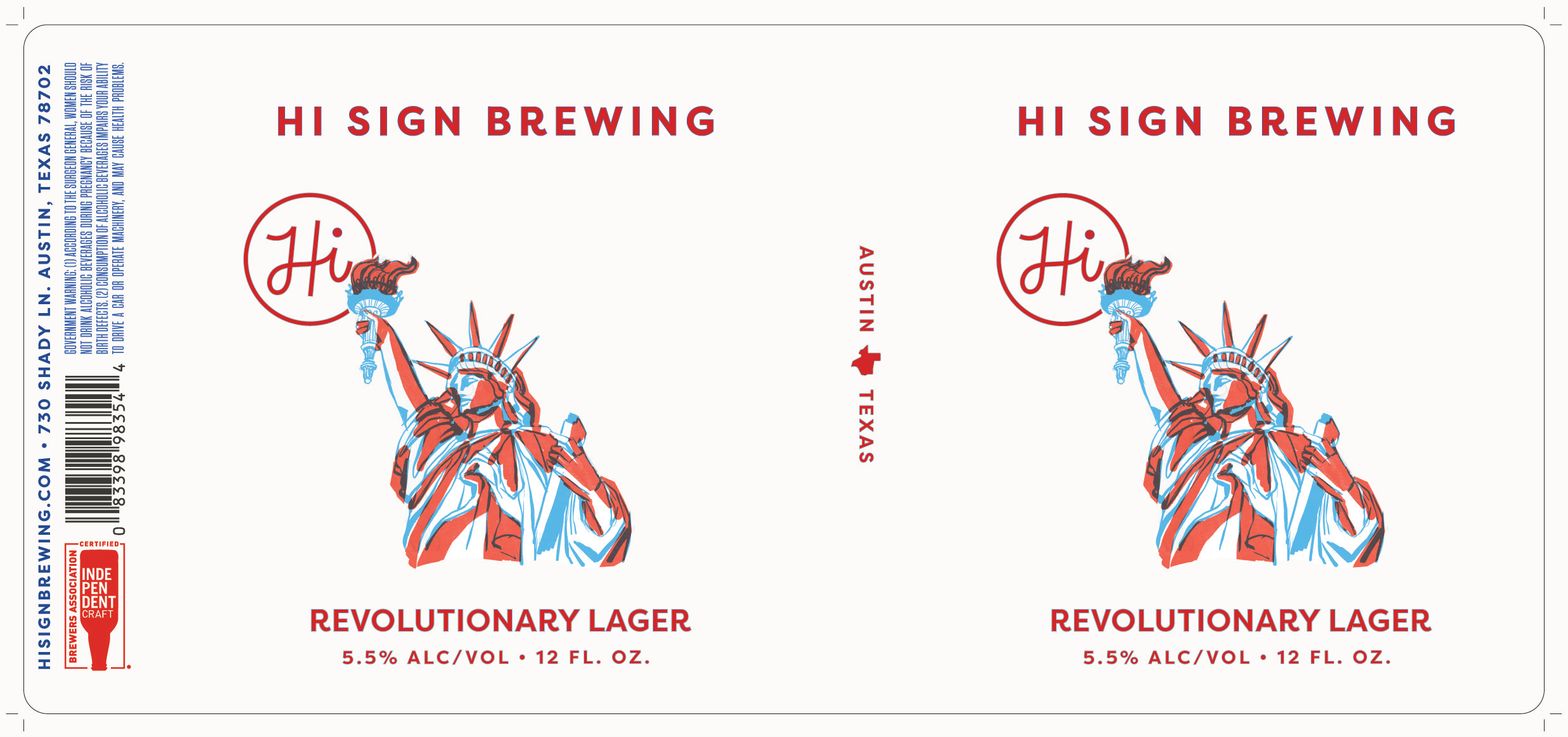 Revolutionary Lager label