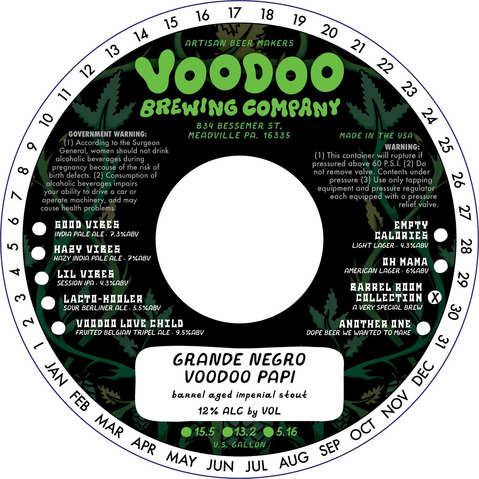Grande Negro Voodoo Papi label