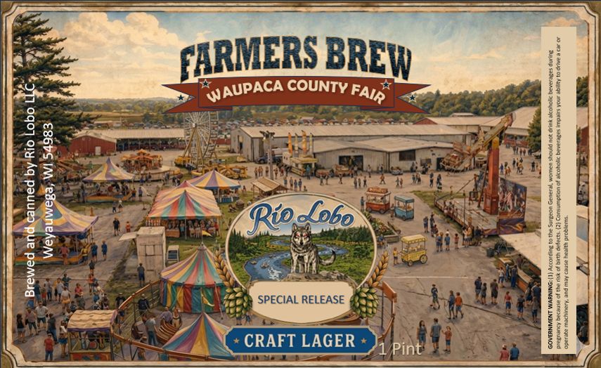 Farmers Brew Waupaca County Fair label
