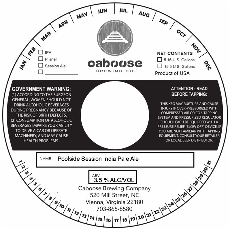 Poolside Session India Pale Ale label