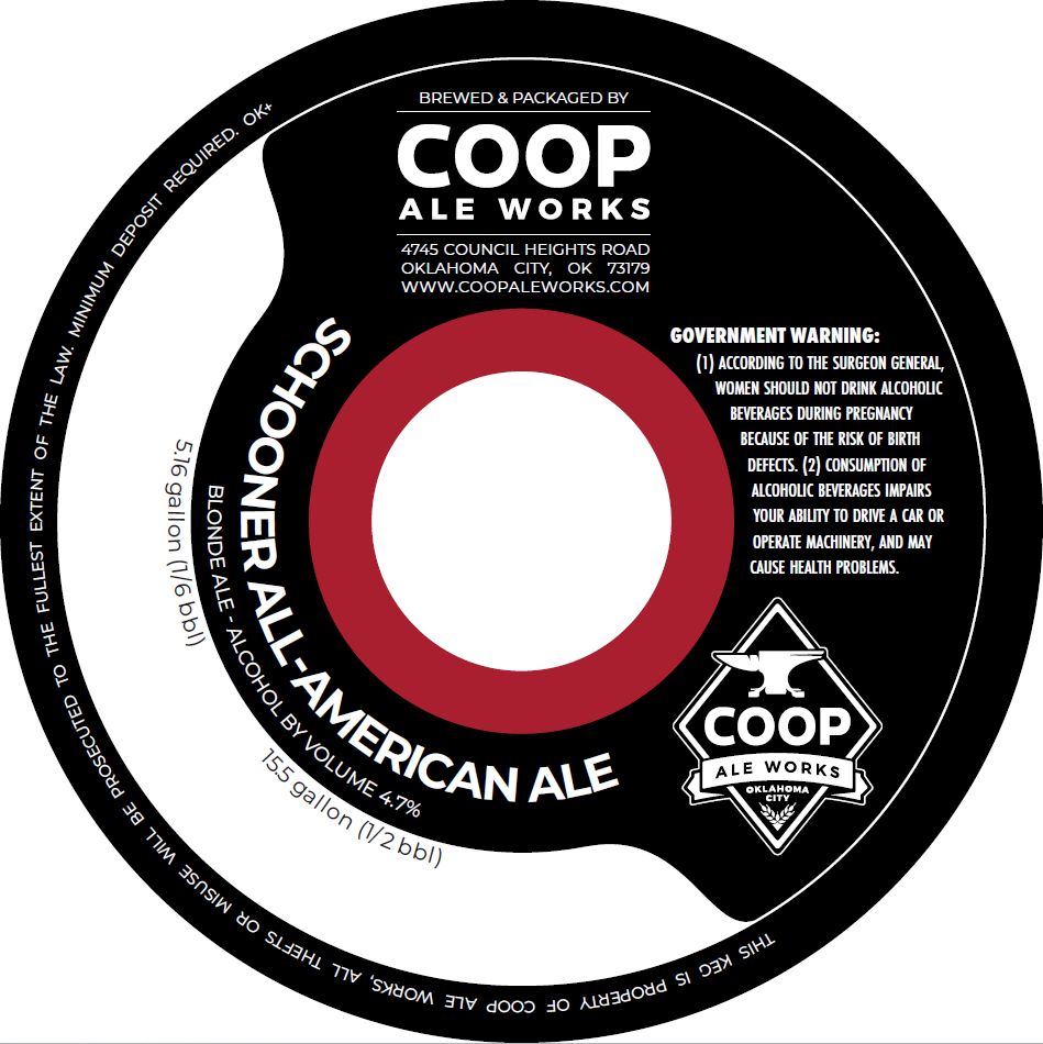 Schooner All-American Ale label