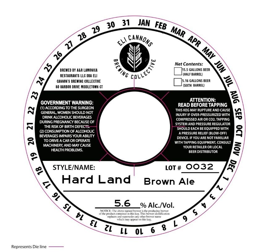 Hard Land Brown Ale label
