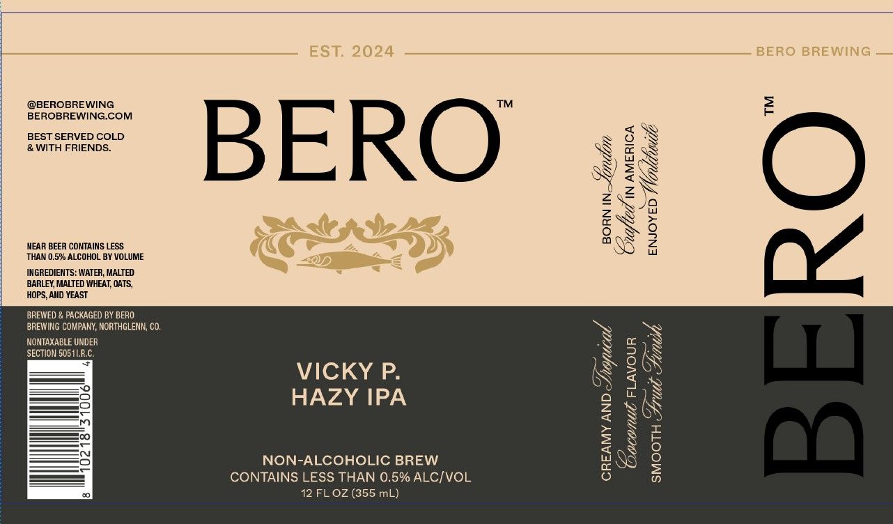 Vicky P. Hazy IPA label