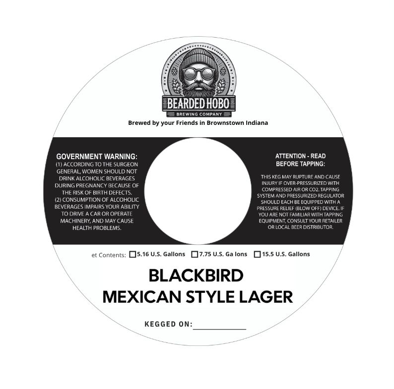 Blackbird Mexican Style Lager label