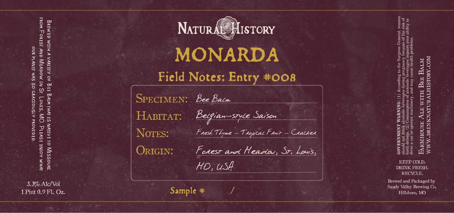 Monarda label