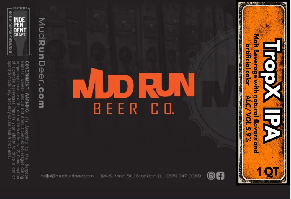 TropX IPA label
