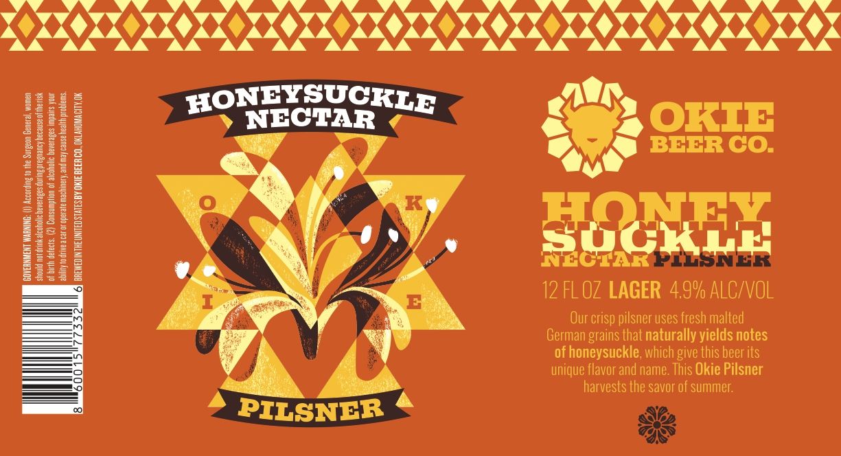 Honeysuckle Nectar Pilsner label