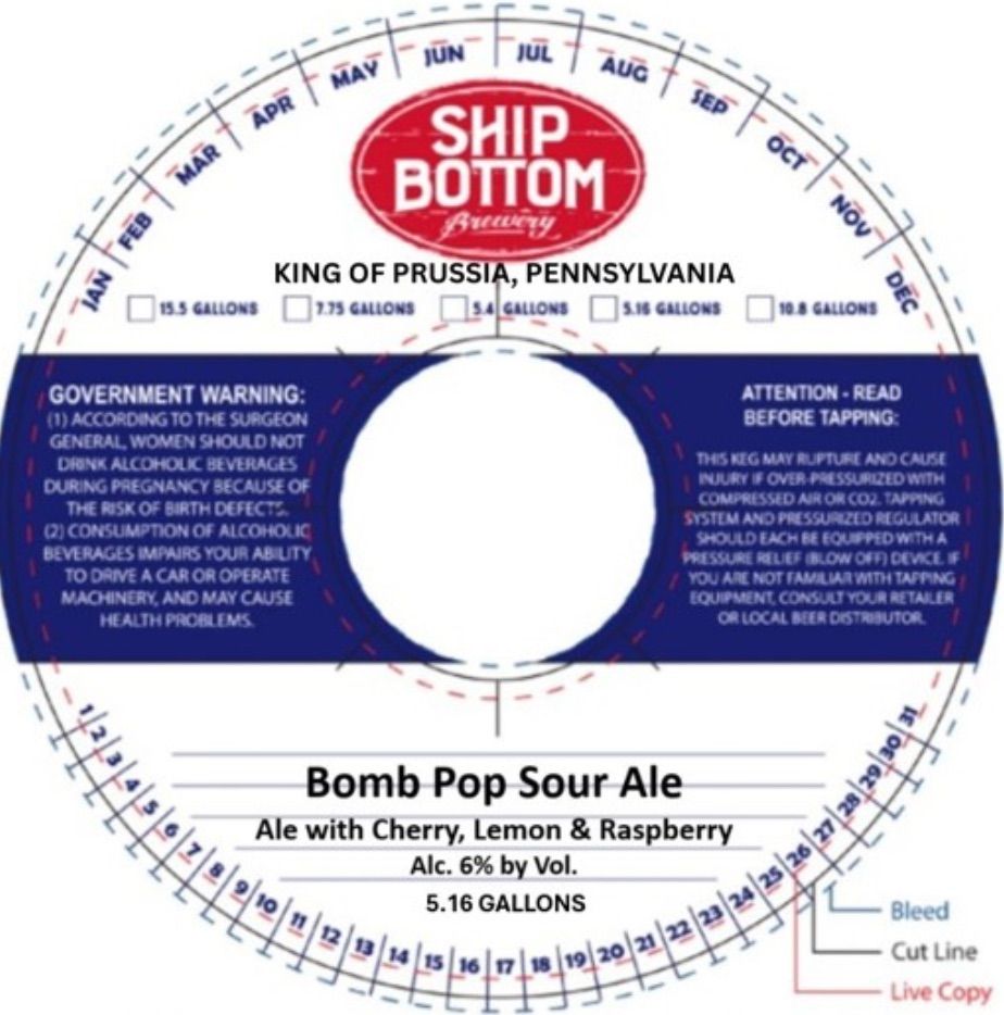 Bomb Pop Sour Ale label