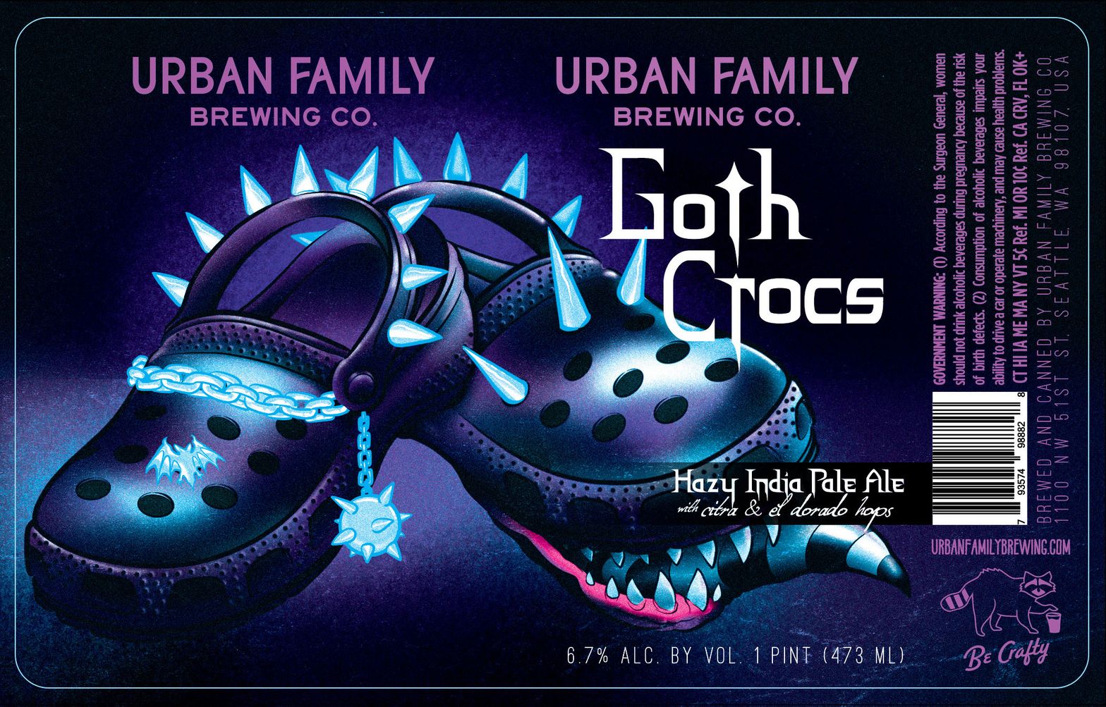 Goth Crocs label
