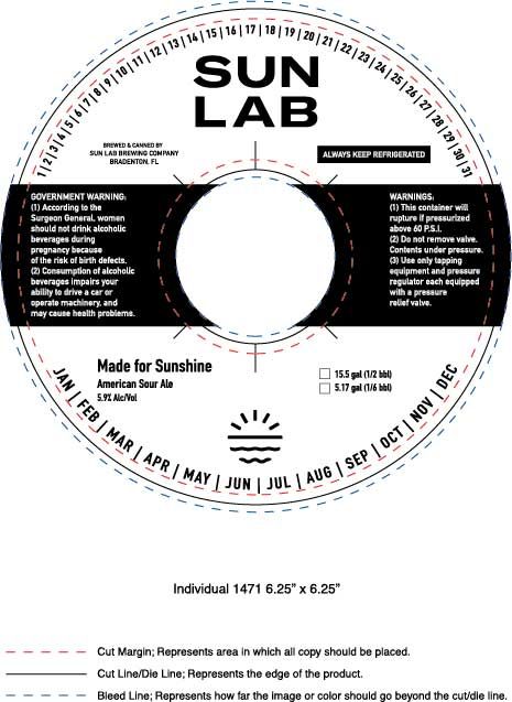 Made for Sunshine label