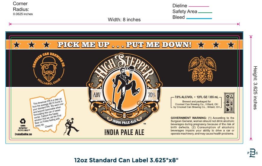 High Stepper India Pale Ale label