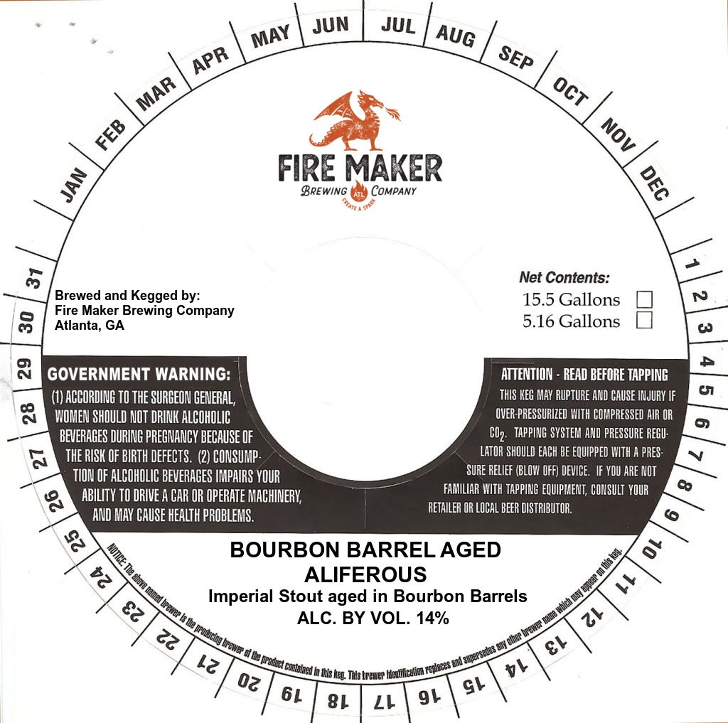 Bourbon Barrel Aged Aliferous label