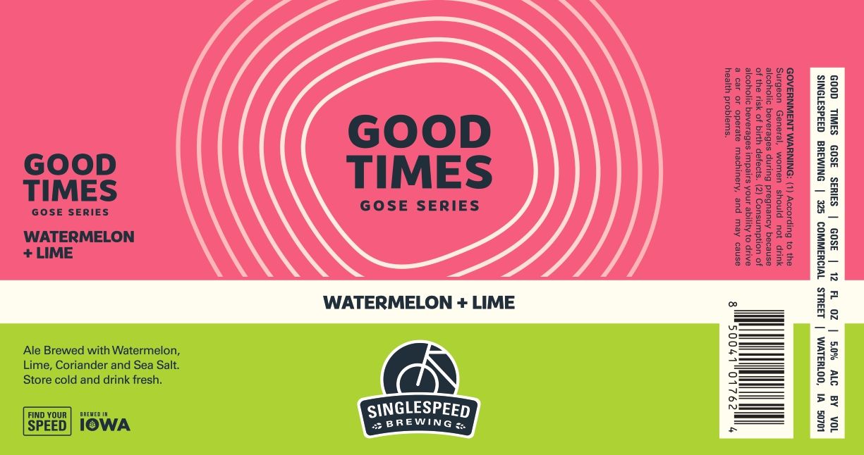 Good Times Watermelon + Lime label