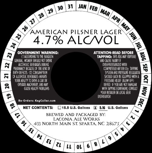 American Pilsner Lager label