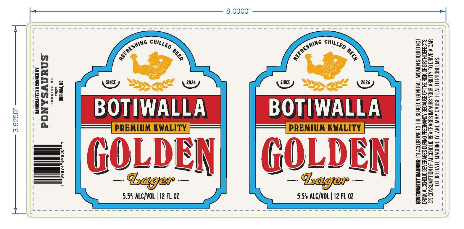 Botiwalla Golden Lager label