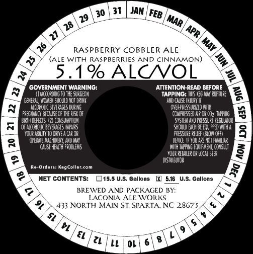 Raspberry Cobbler Ale label