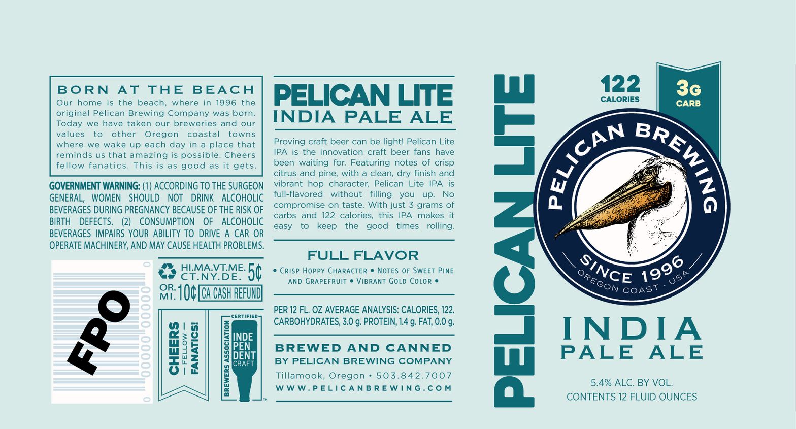 Pelican Lite India Pale Ale label